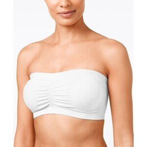 Fashion Forms Womens Stretch Bandeau Bra XL White